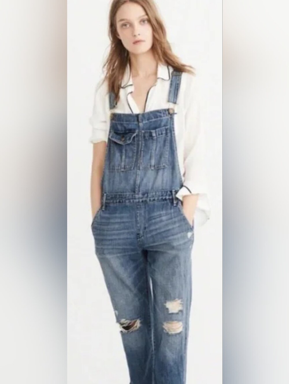 Abercrombie & Fitch - Women's Denim Bib Overalls - Baggy Size Large